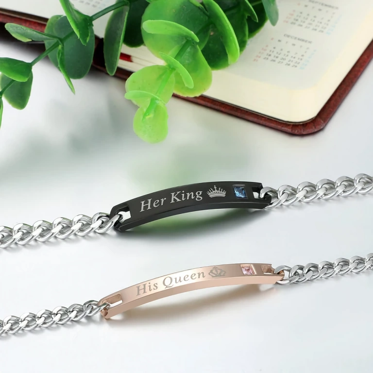 Zestaw bransoletek na Walentynki Bransoletki dla par odpowiednie na Walentynki lub rocznice