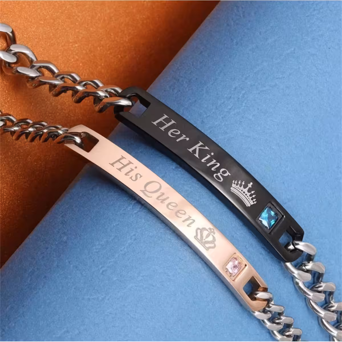 Bransoletki odporne na zarysowania, ze stali nierdzewnej i tytanu, grawer laserowy