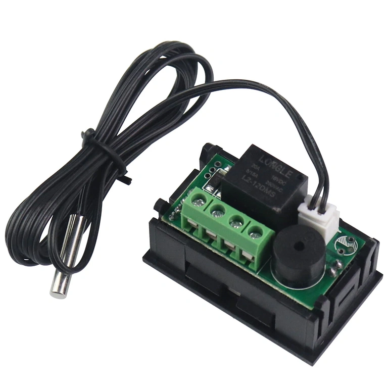 12V alkalmazásokhoz 7A relés termosztát Relés termosztát fűtés és hűtés szabályozásához 12V-on