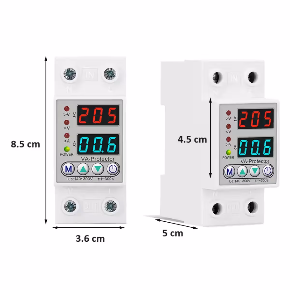 Túlfeszültség- és túláram védelem relé 220V-hoz