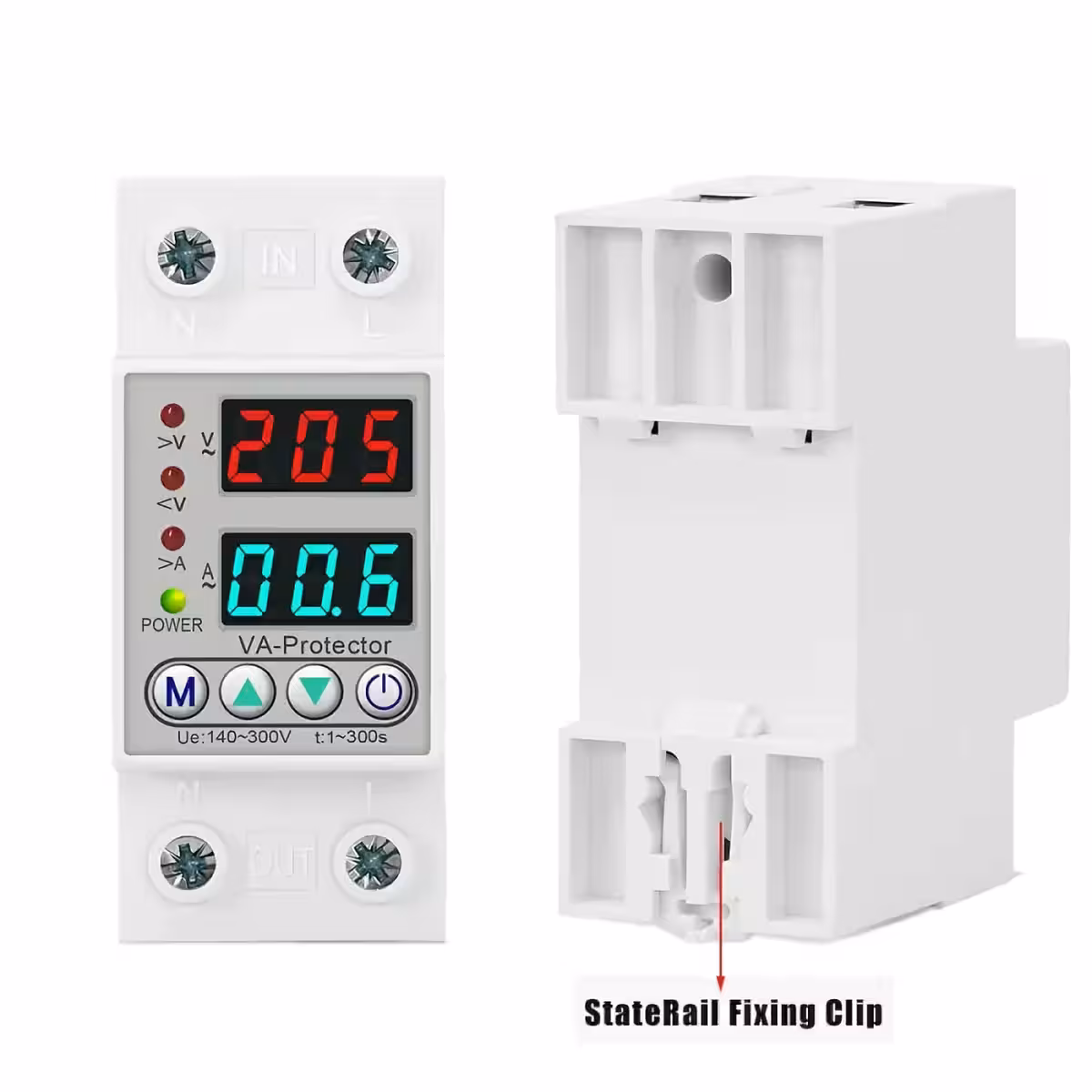 Áram- és feszültségvédelem relé 63A-eszközökhöz