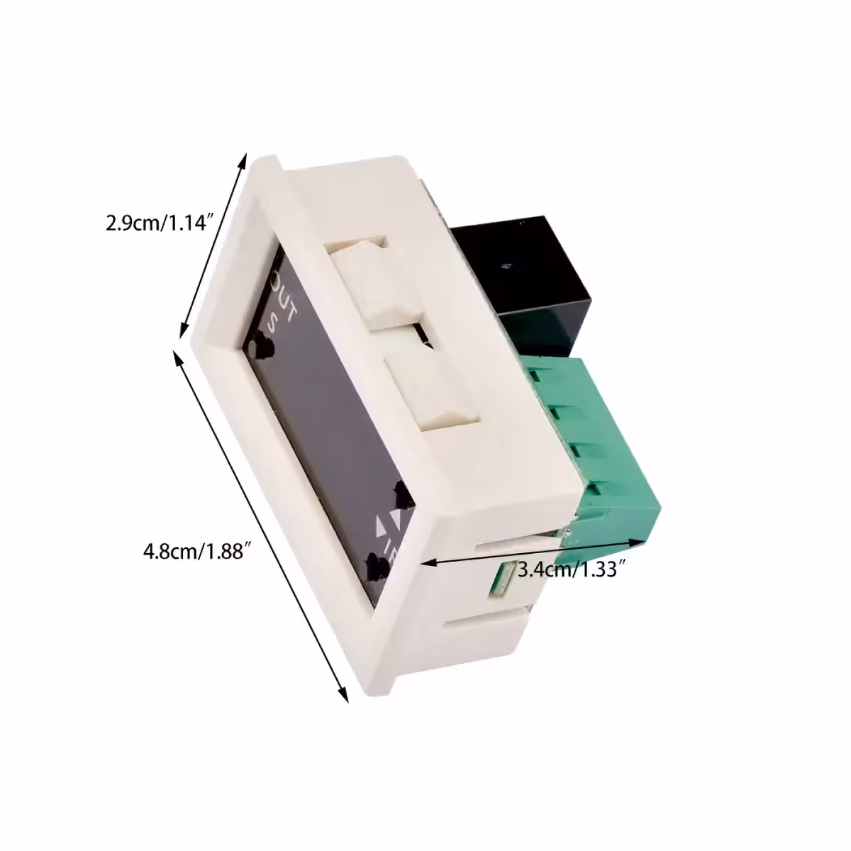 Dokładne wymiary modułu przekaźnikowego z wyświetlaczem LED