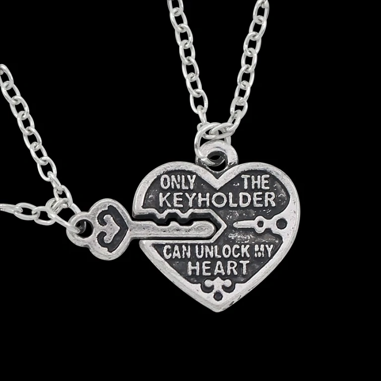 Naszyjnik przyjaźni z kluczem i sercem dla najlepszych przyjaciół