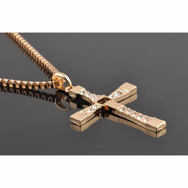 Złoty wisiorek inspirowany stylem Fast and Furious