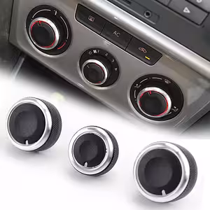 Zestaw 3 Przyciski Klimatyzacji AC Deska VW Golf 5 6 Passat B6 B7 Skoda Octavia 2 – Aluminium