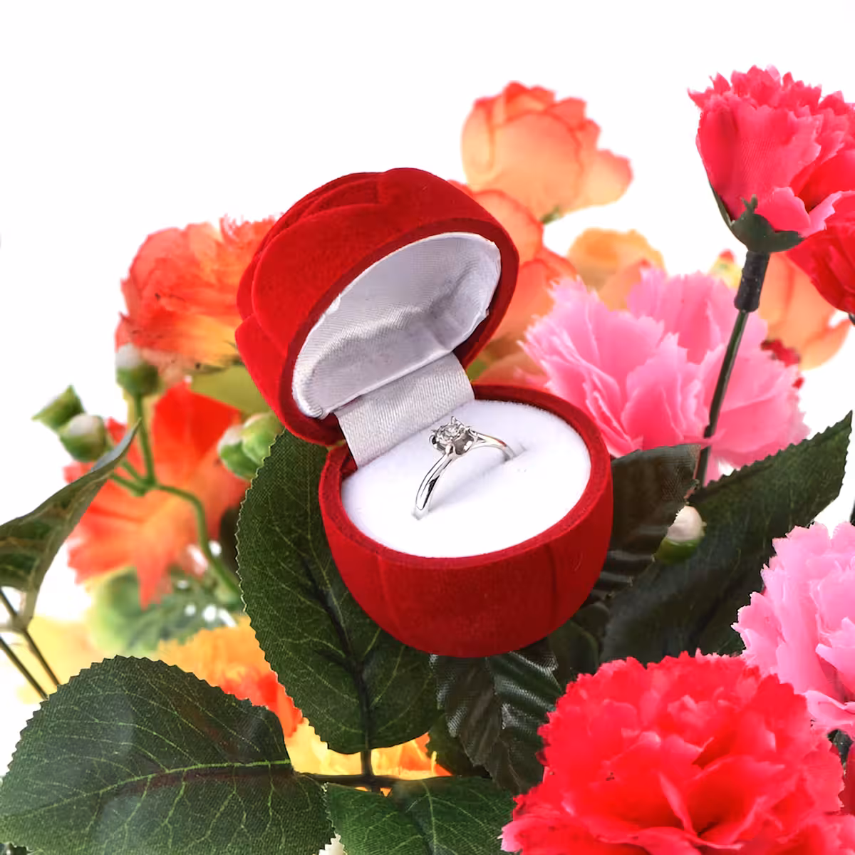 Eleganckie pudełko na biżuterię w kształcie róży na specjalny prezent