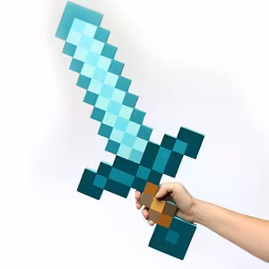 Miecz Minecraft z Diamentami – Zabawka z Pianki EVA, Lekka, Idealna dla Dzieci i Cosplay