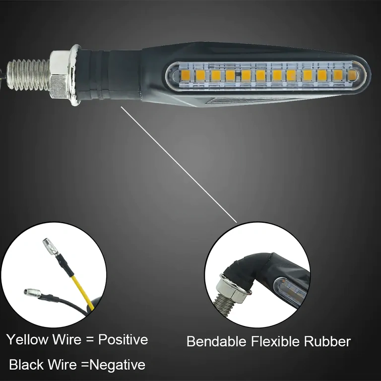 Żółte LED kierunkowskazy dla motocykli i skuterów