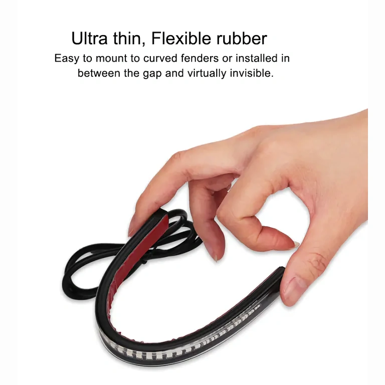 Sygnalizacja LED do motocykla, elastyczna Samoprzylepna taśma LED do sygnalizacji lewo/prawo