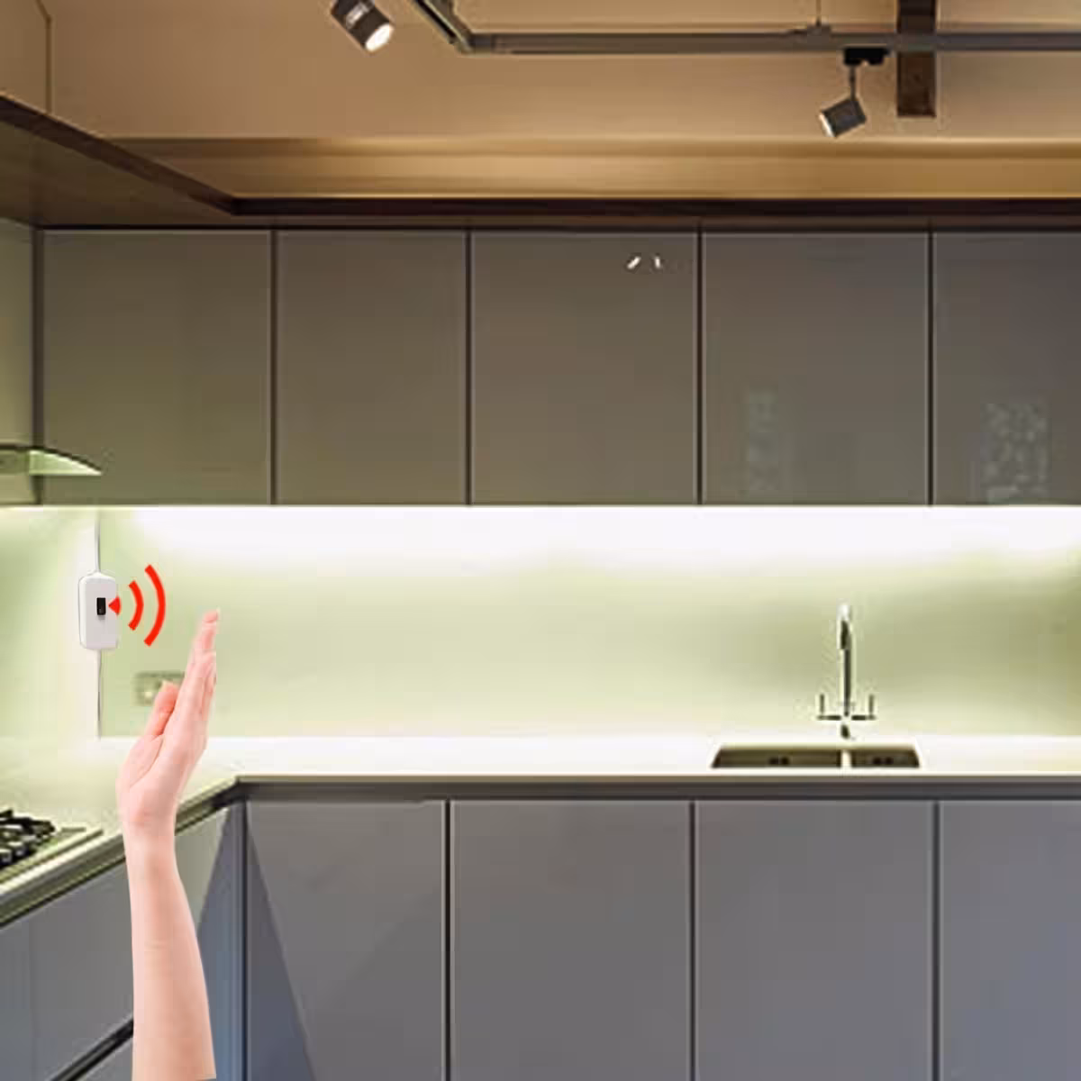 Taśma LED biała zimna 3 metry, z czujnikiem ruchu i zasilaniem USB