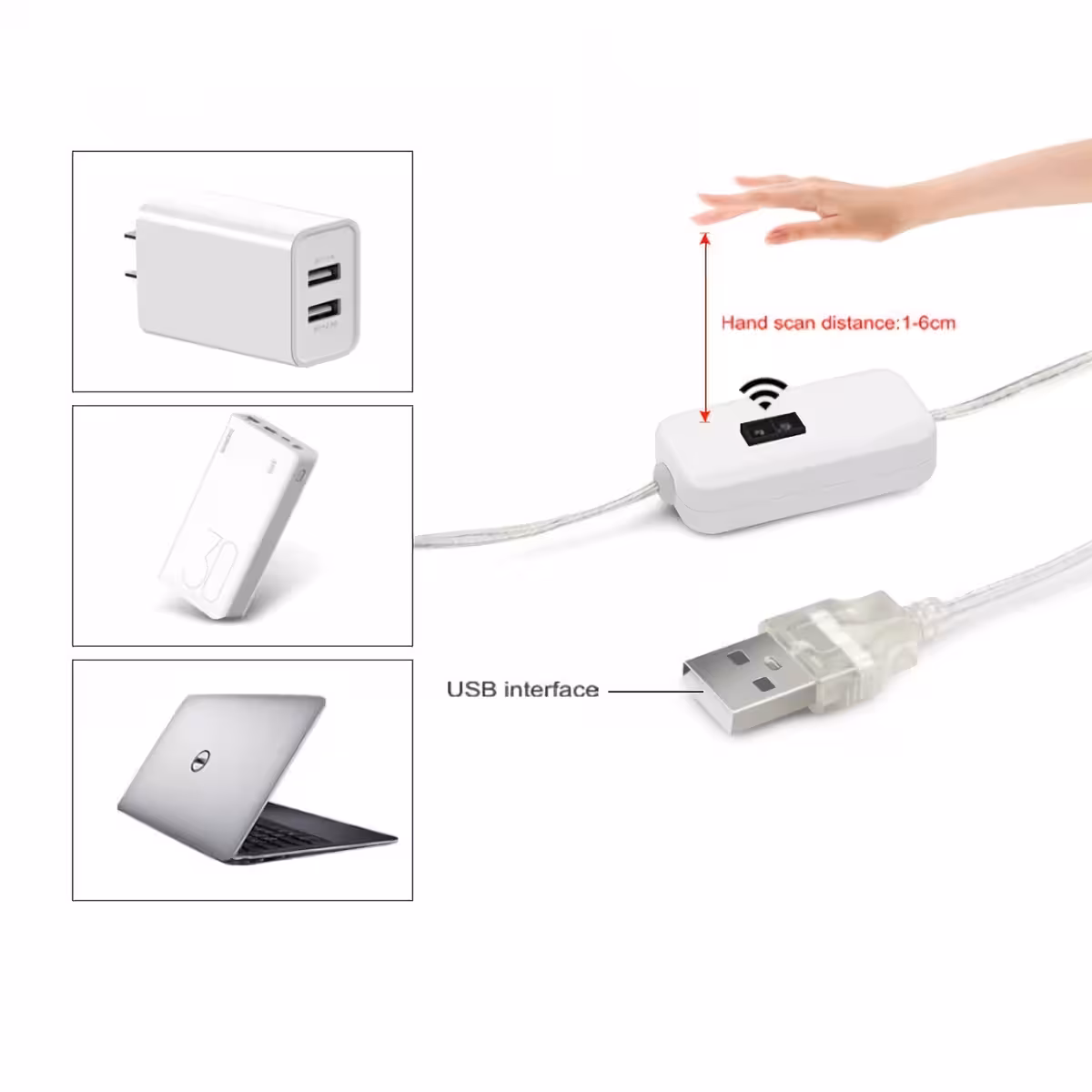 Taśma LED biała zimna z czujnikiem zbliżeniowym