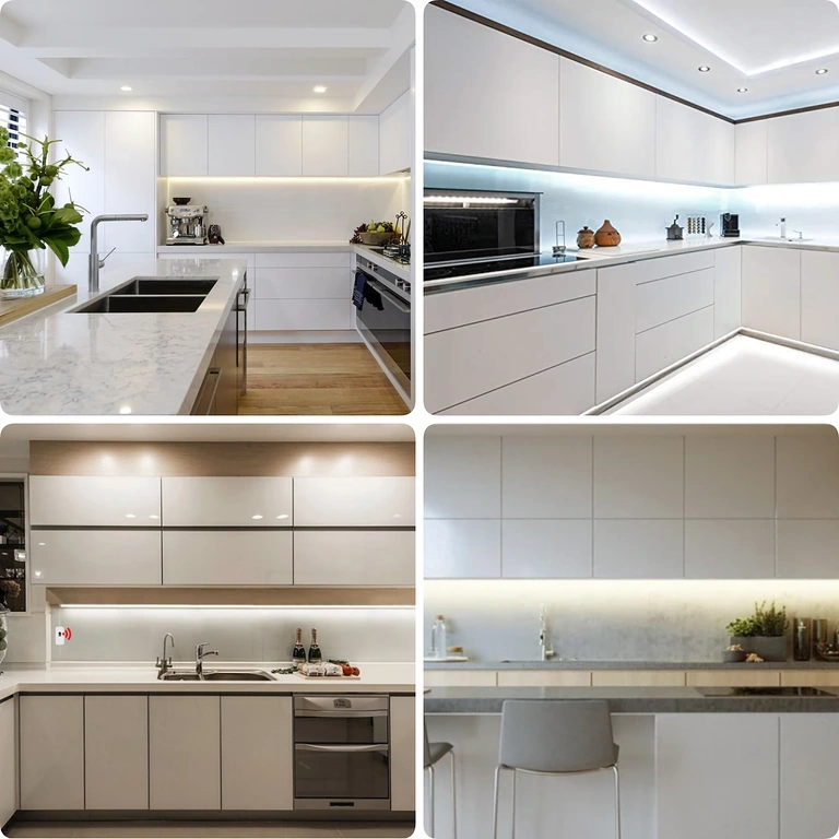 Oświetlenie LED pod szafkami z czujnikiem Taśma LED z czujnikiem do montażu pod szafką lub blatem