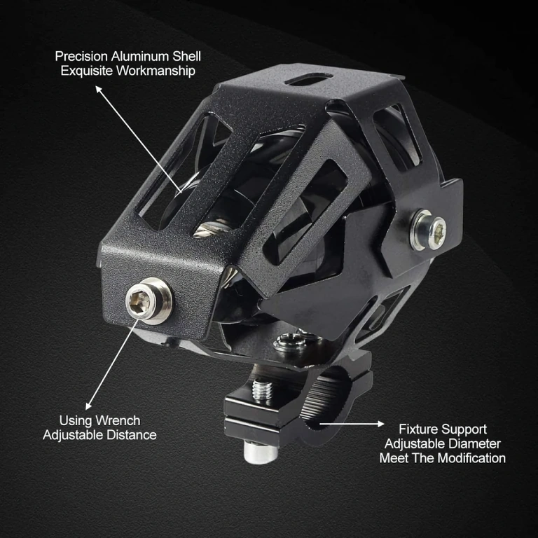 Reflektor LED CREE U7 do motocykli, z uchwytem ze stali nierdzewnej