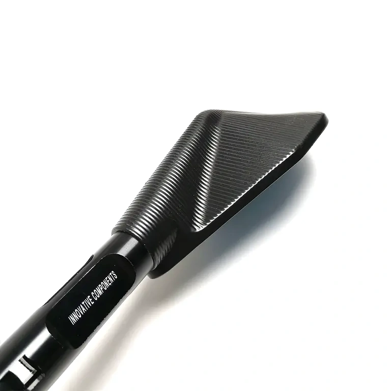 Czarne lusterka wsteczne na kierownicę motocykla Czarne sportowe lusterka na kierownicę, aluminium z panoramiczną szybą