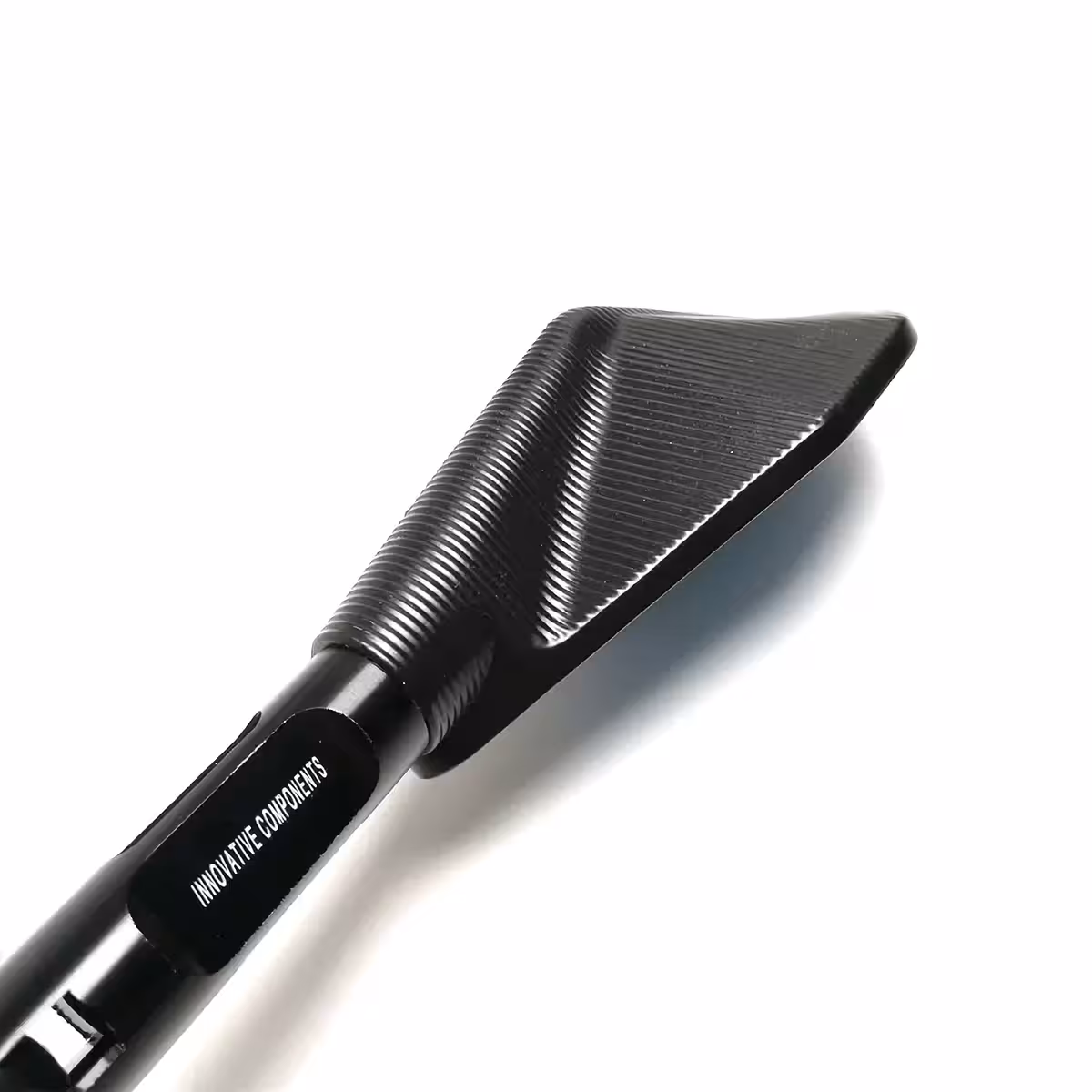 Czarne sportowe lusterka na kierownicę, aluminium z panoramiczną szybą