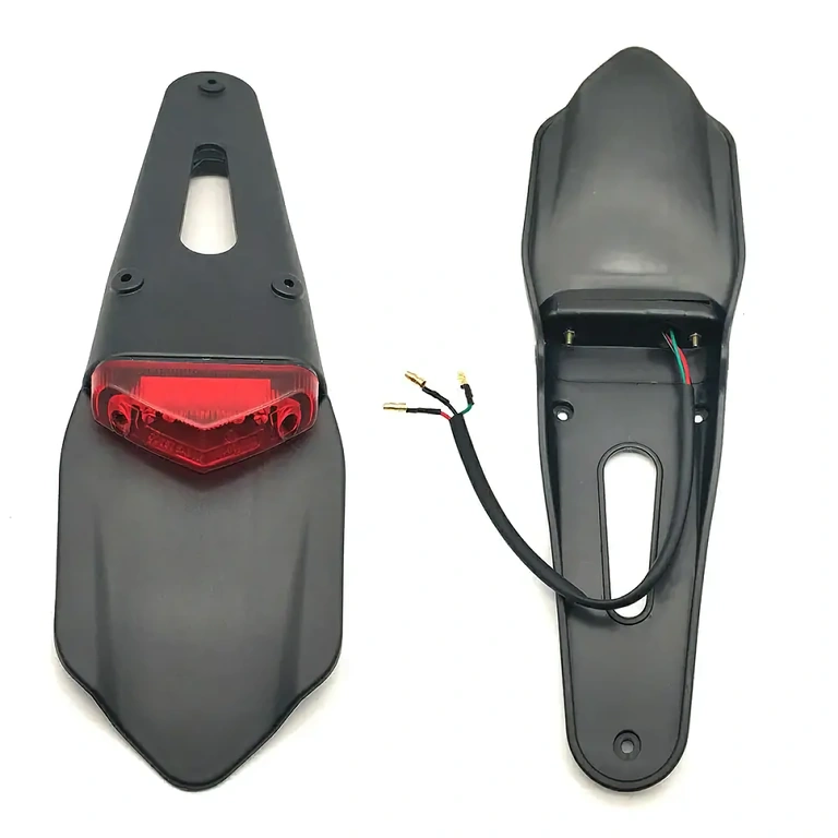 Zestaw błotnik + stop do moto off-road Pełny zestaw tylnego błotnika z stop LED do motocykla