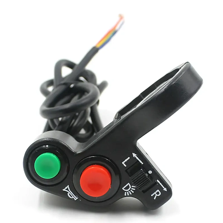 Przełącznik z 7 przewodami system elektryczny roweru Kompletny przełącznik z 7 przewodami, sterowanie kierunkowskazami i światłami