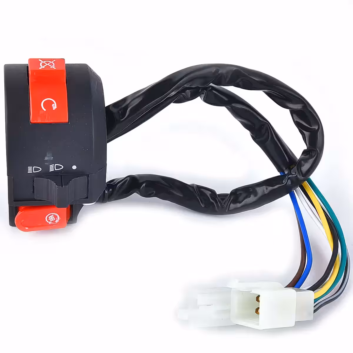 Przełącznik lewy ATV z funkcją świateł, krótki/długi i shock manual