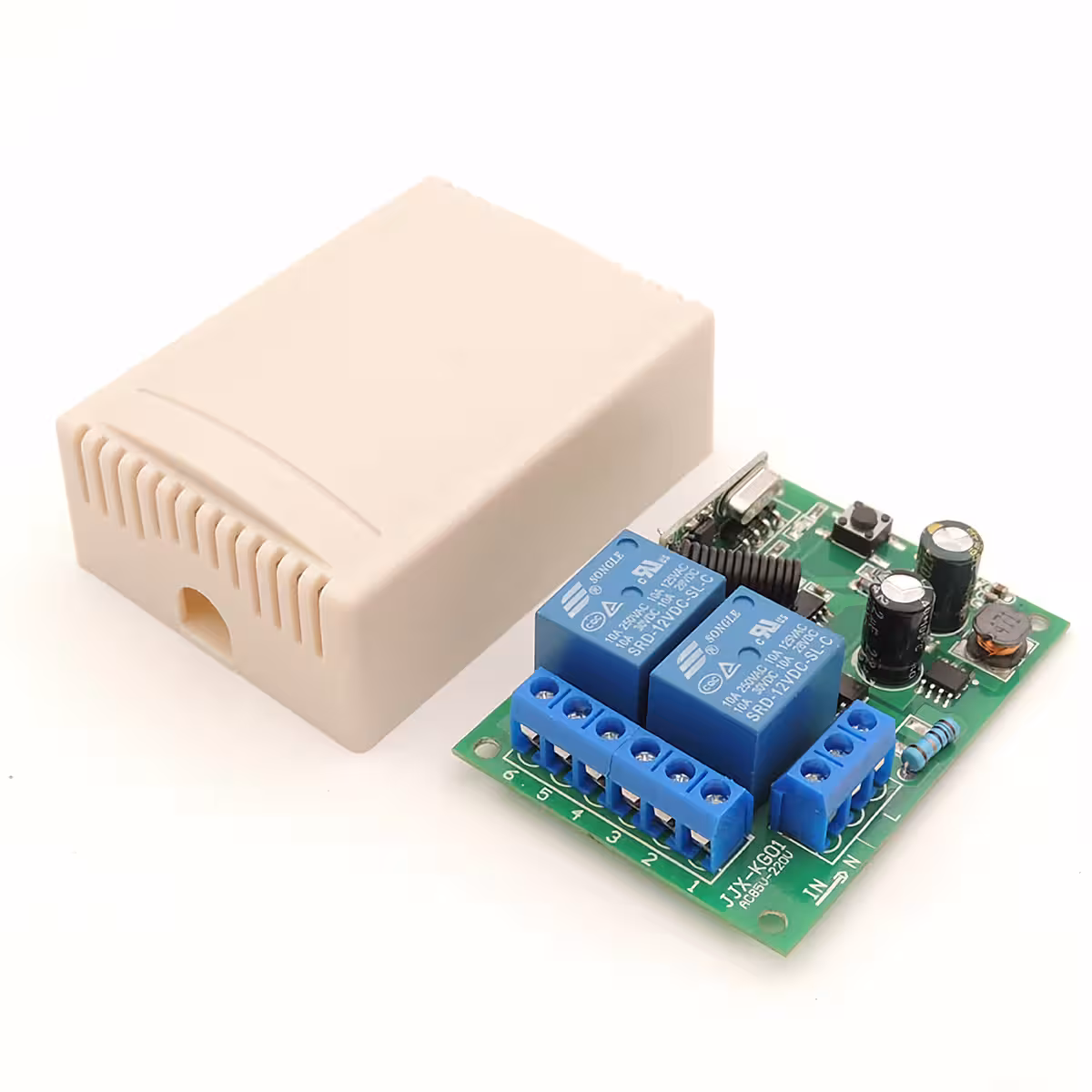 Bezprzewodowy moduł 220V z dwoma przekaźnikami i silnym odbiorem