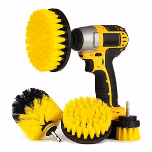 Set 3 Perii Nailon Rotative pentru Bormașină – Curățare Tapițerie, Covor, Mochetă și Plastic