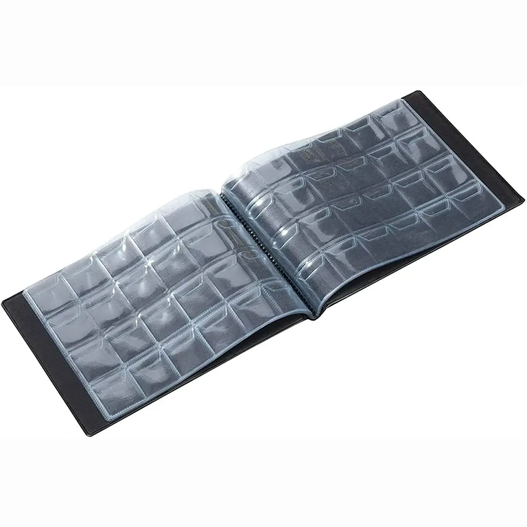 Clasor cu 240 buzunare pentru monede Clasor mare pentru monede, dimensiuni 3x3 cm per buzunar