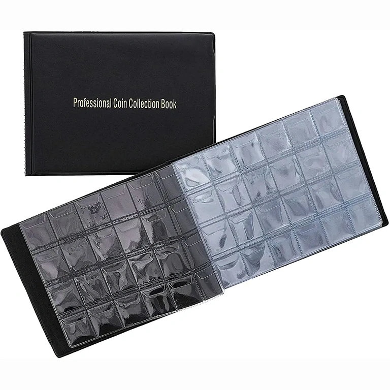 Album plastic pentru monede de colecție Clasor din material OPP ecologic, protejează monedele