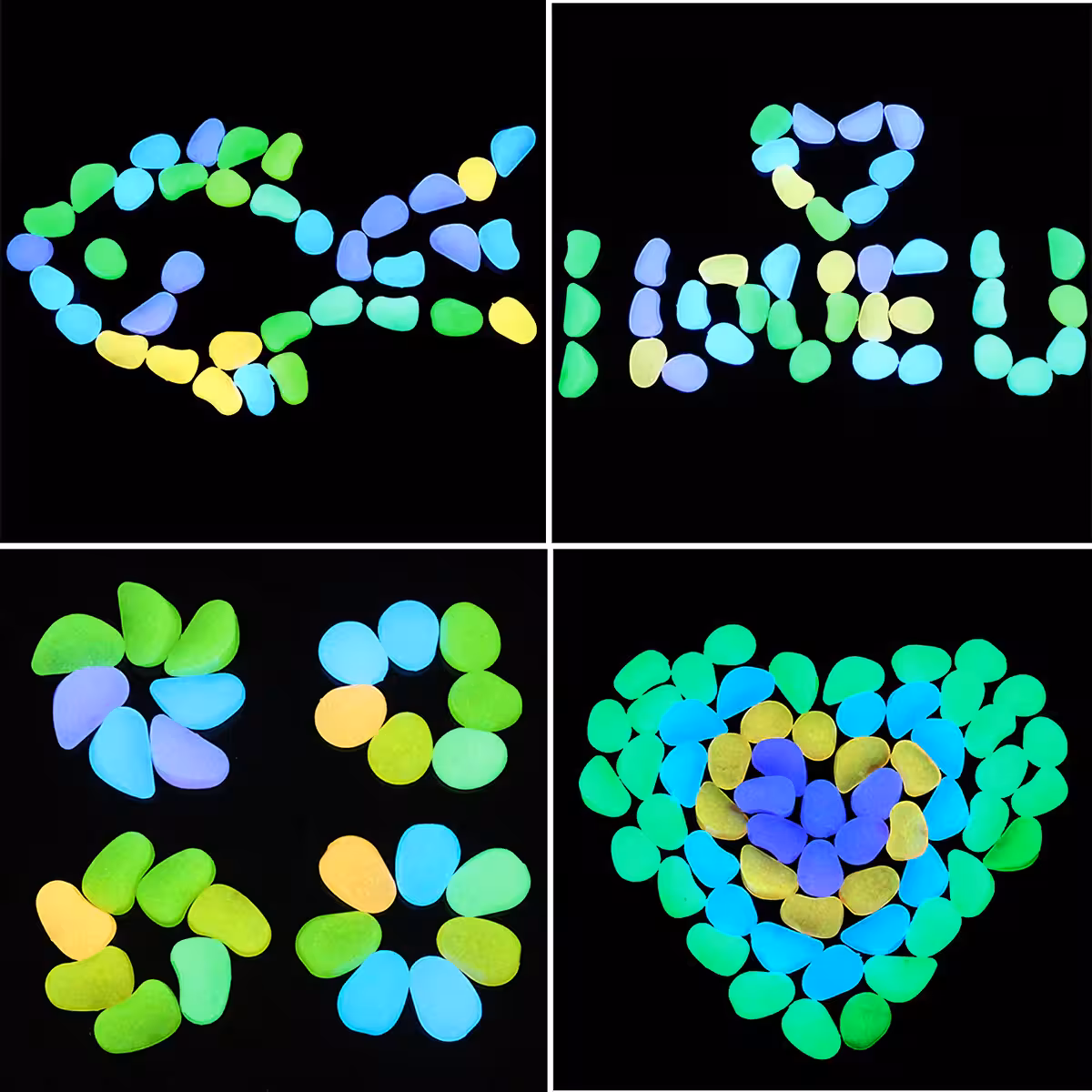 Ozdobne kamyczki świecące w ciemności