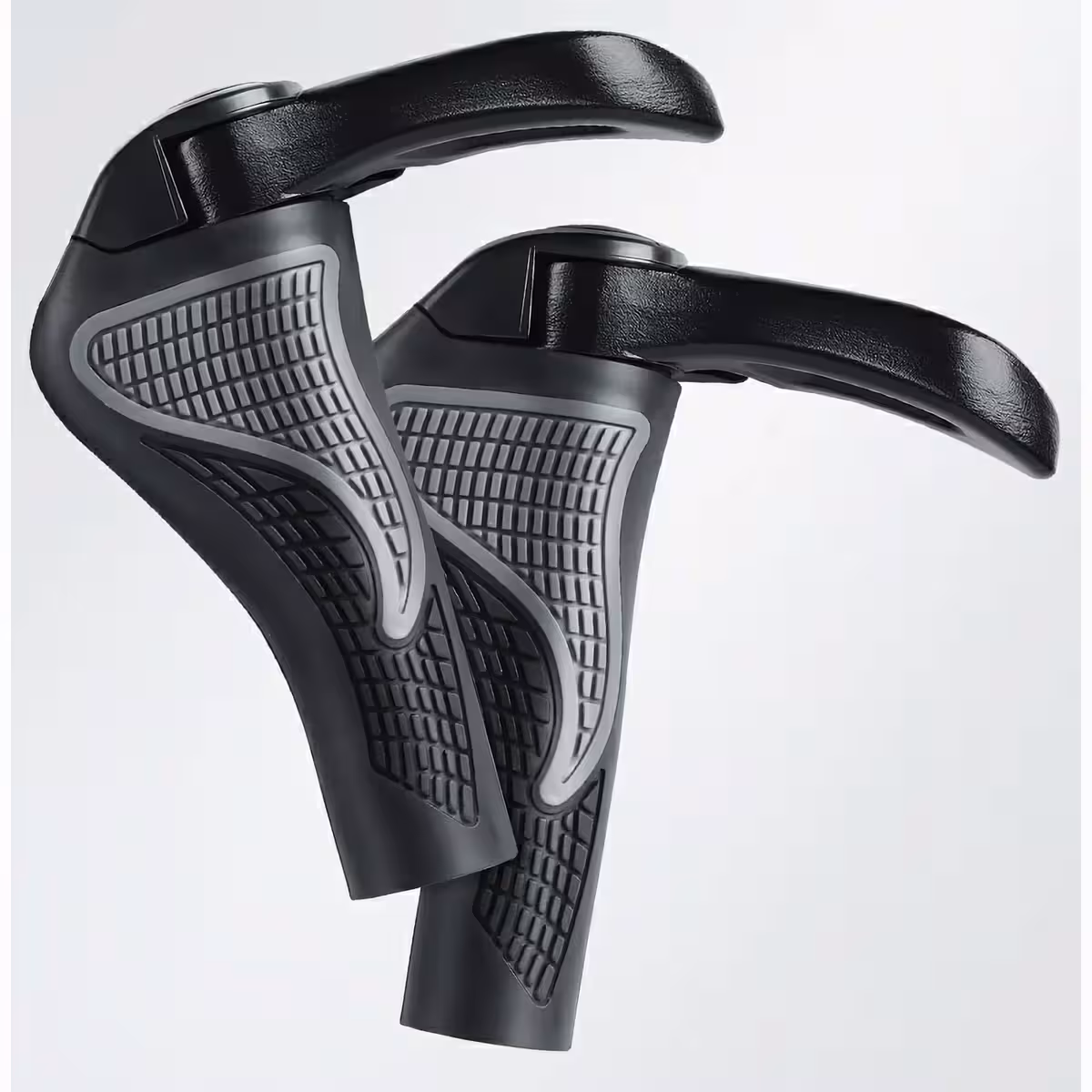 Antypoślizgowe gripy z miękkiego gumowego materiału, mocowanie aluminiowymi pierścieniami