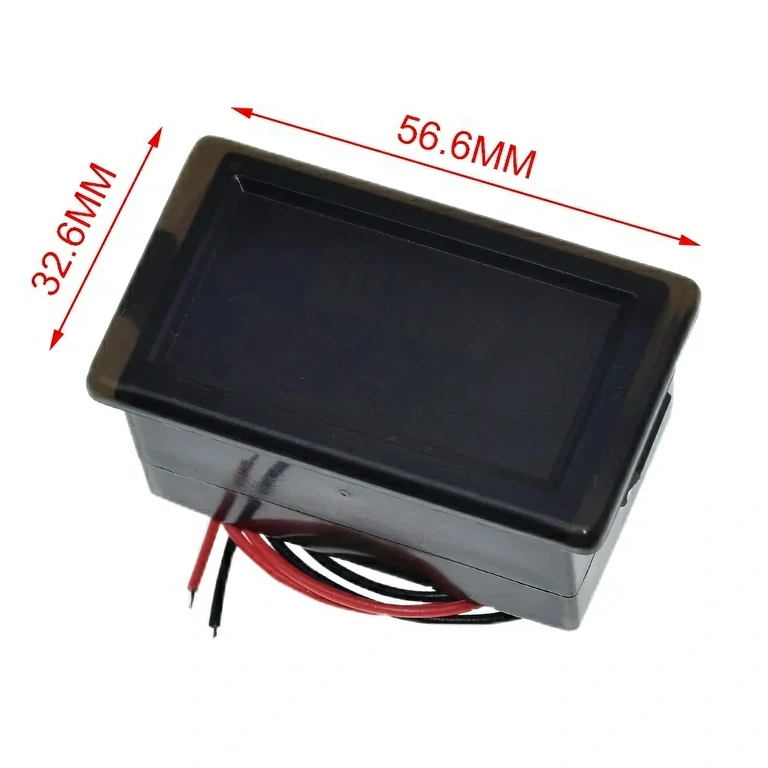 Wodoodporny woltomierz do baterii 12V-72V Woltomierz samochodowy, motocyklowy, rowerowy, hulajnoga – wodoodporny i kompaktowy