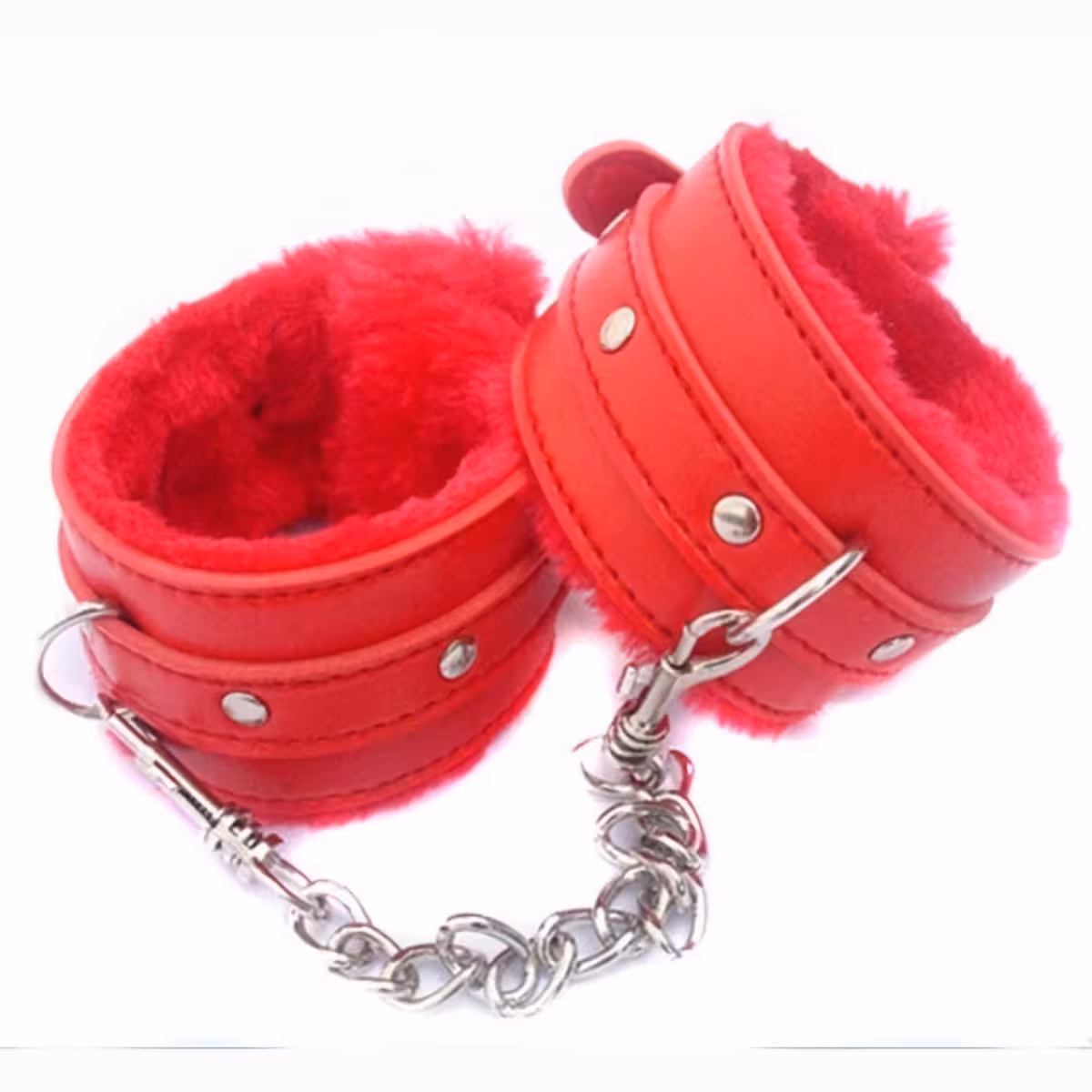 Zestaw kajdanek skórzanych z odłączanym łańcuchem do łatwego ograniczenia