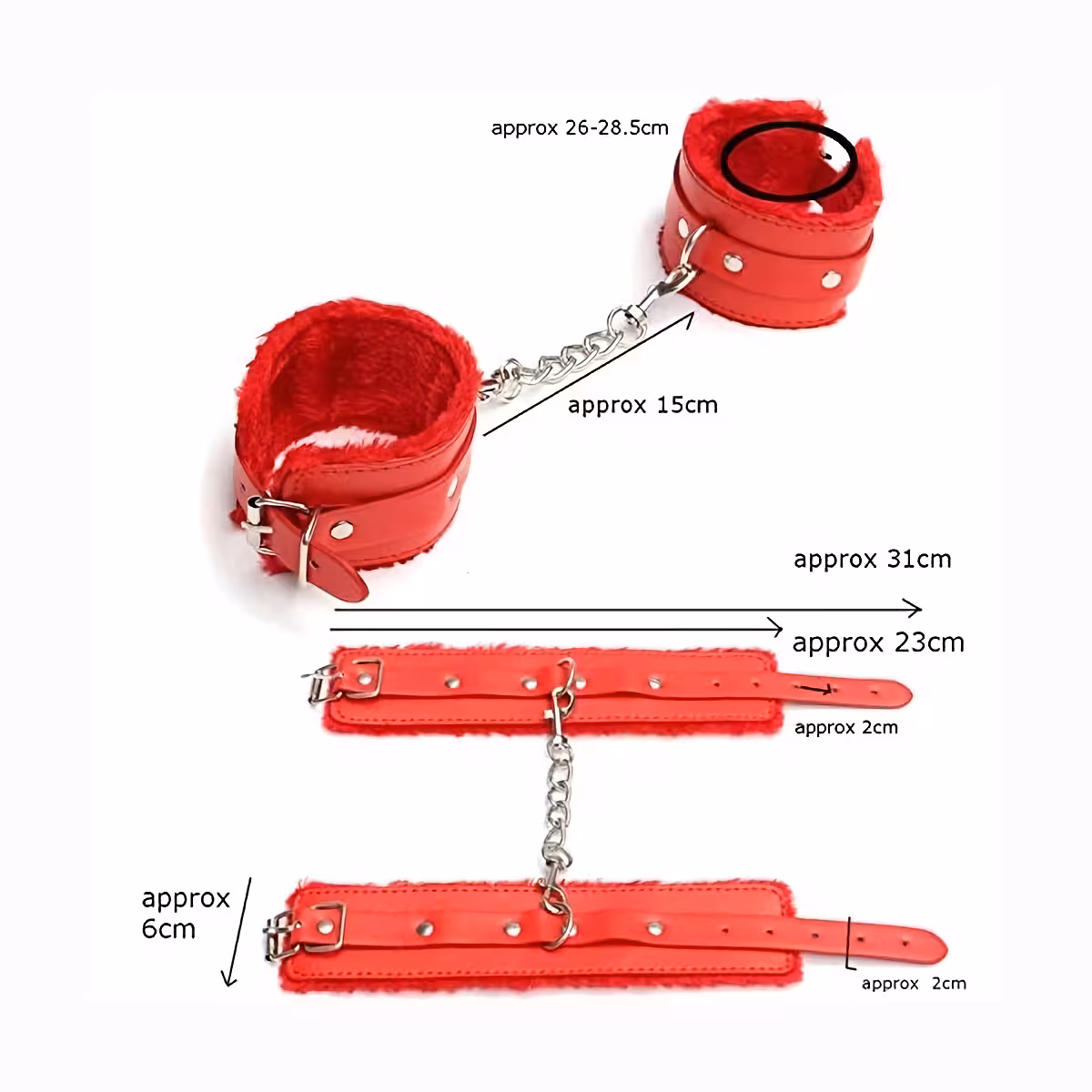 Kajdanki z regulowanym mocowaniem, pasujące do różnych nadgarstków