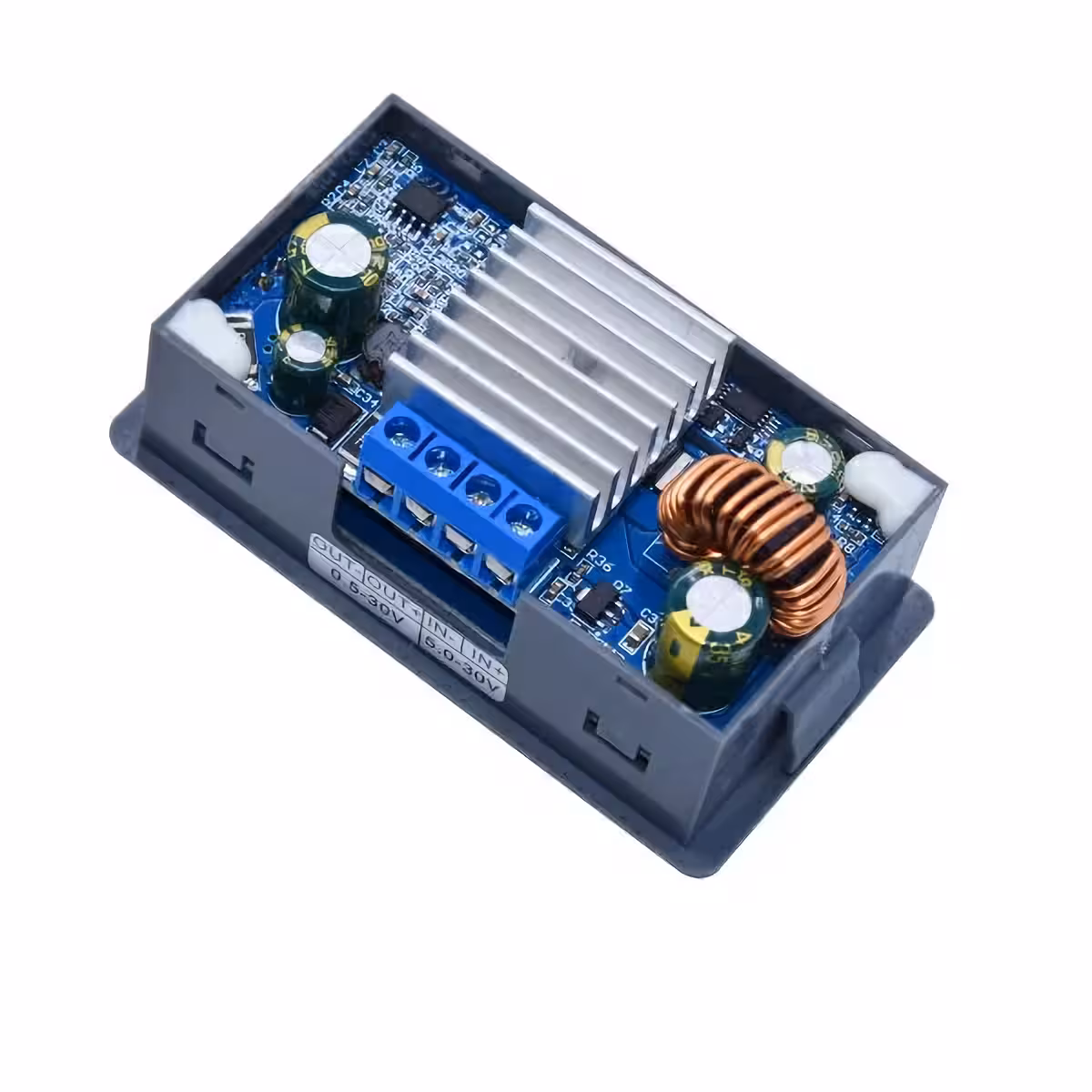 Konwerter buck boost z precyzyjną regulacją, wieloma zabezpieczeniami i wyświetlaczem cyfrowym