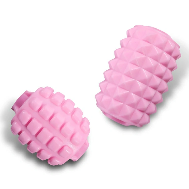 Ergonomiczny masażer ręczny z 5 rolkami Ergonomiczny masażer z silikonowymi rolkami do pełnego masażu mięśni