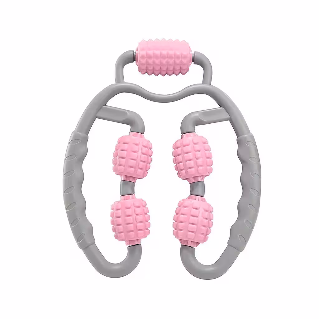 Ręczny Masażer Mięśniowy z 5 Rolkami – Relaksacja Ciała, Szyi, Nóg, Antycellulit