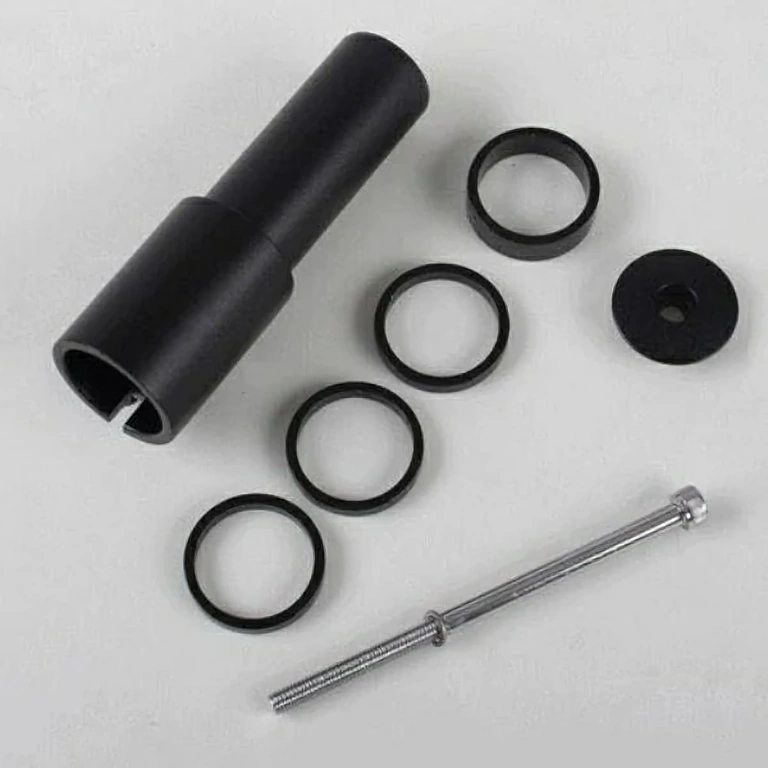 Czarne aluminiowe przedłużenie kierownicy – łatwy montaż Podnośnik sztycy kierownicy z czarnego stopu – uniwersalny