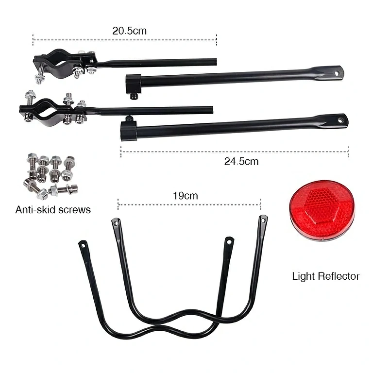 Uchwyt bagażowy z systemem klamer i śrub Bagażnik rowerowy z szybkim montażem na sztycy siodełka