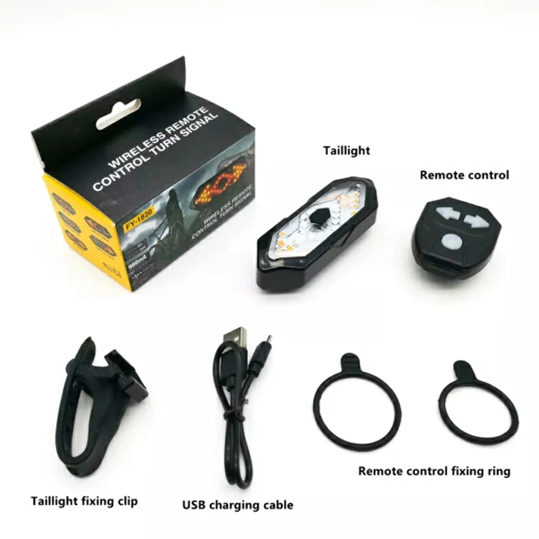 Lampa kierunkowskaz rowerowy USB ładowalna Kierunkowskaz lewo/prawo z USB do roweru