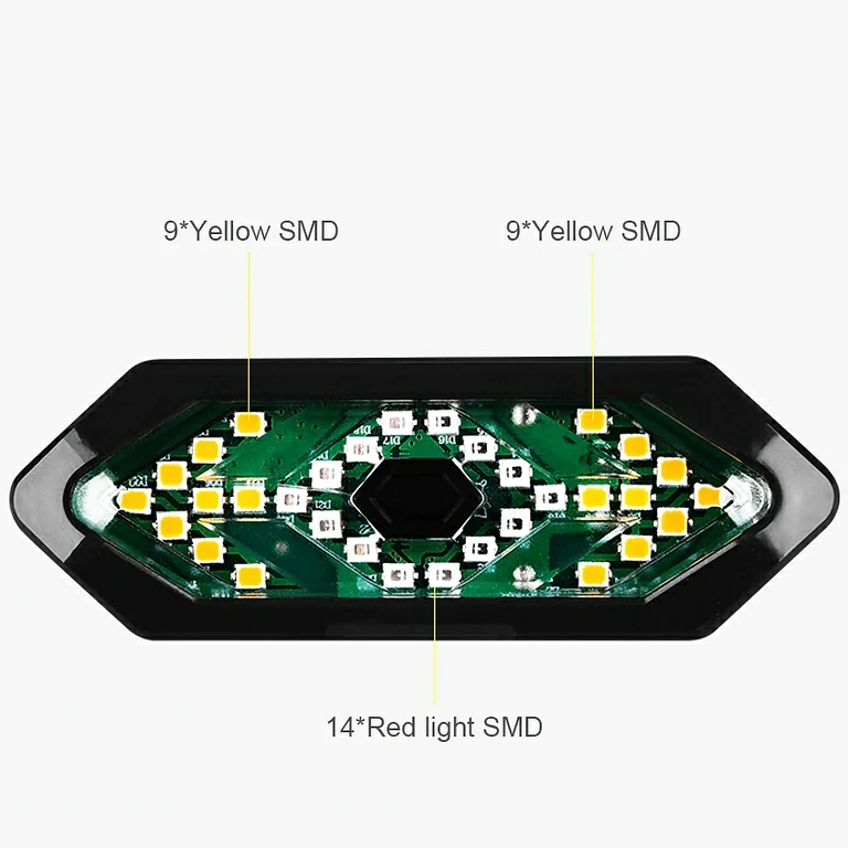Kierunkowskaz rowerowy wodoodporny IP65 Odporna na deszcz lampa LED, idealna na złe warunki pogodowe