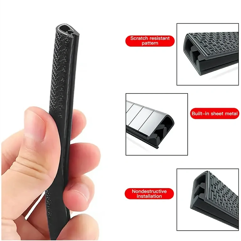 Uszczelka z metalowym wkładem do ochrony drzwi samochodu