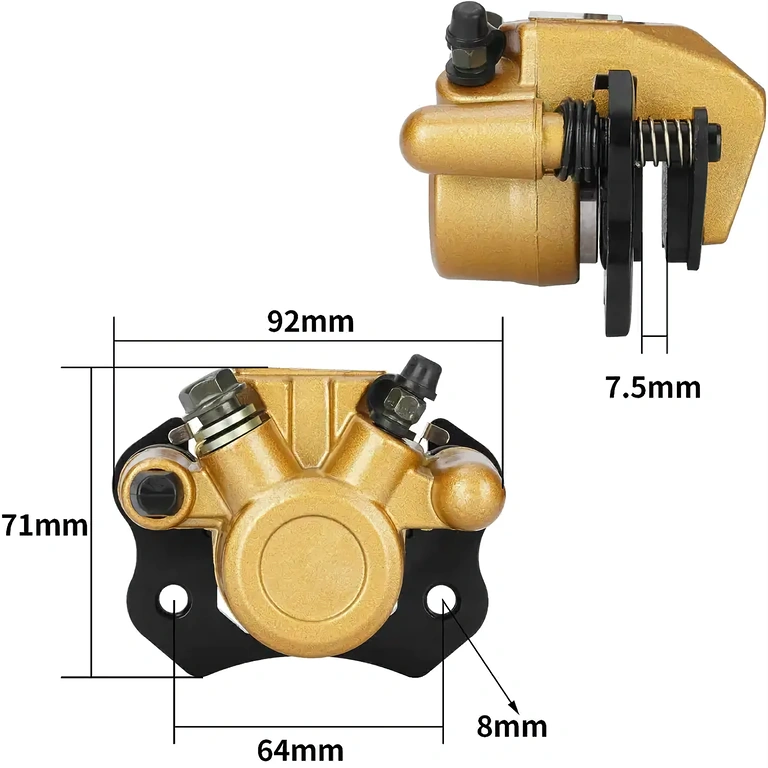 Uniwersalny zacisk hamulcowy tarczowy ATV 50cc–250cc