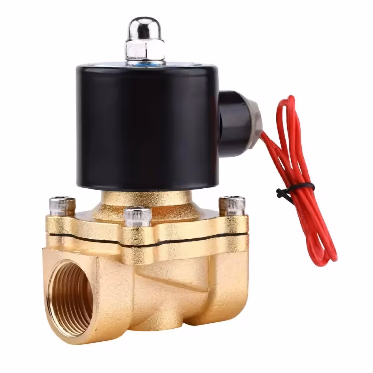 Zawór elektromagnetyczny mosiężny, gwint 3/4 cala, do wody