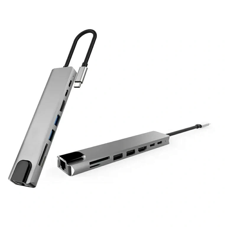 Adapter USB-C kompatybilny z MacBook M1/M2 Adapter wielofunkcyjny dla MacBook Air i Pro z chipem M1/M2