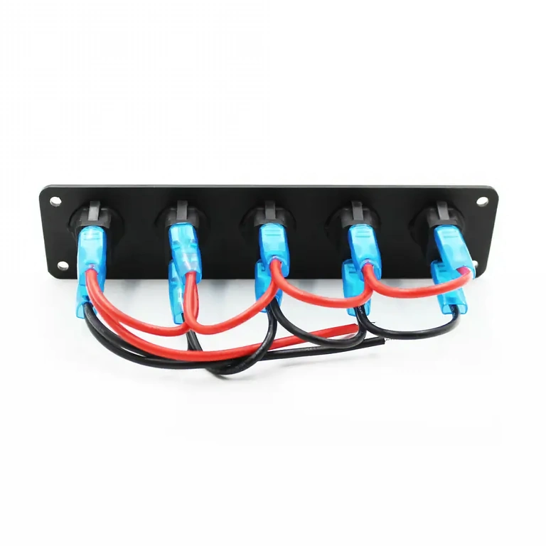 Szczegóły podłączenia z tyłu Złącza elektryczne z tyłu panelu