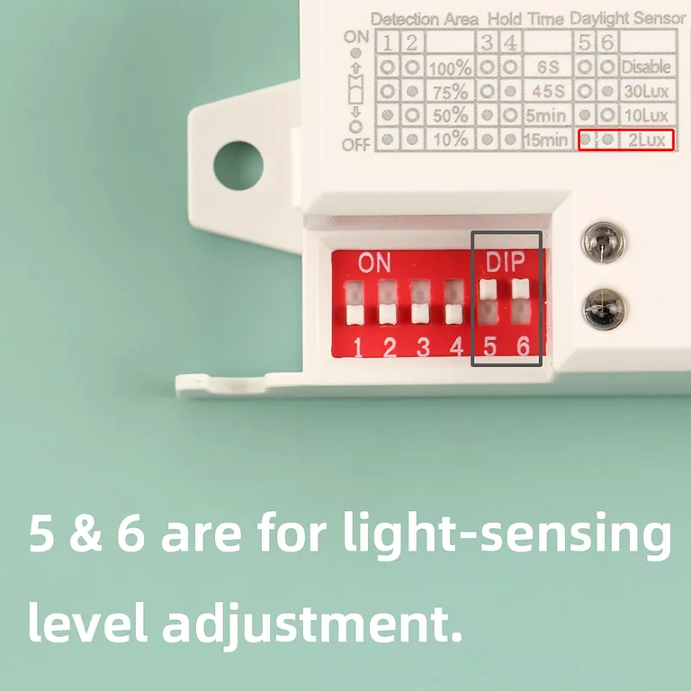 Selektor progów światła od 2 do 2000 lux dla czujnika zmierzchowego