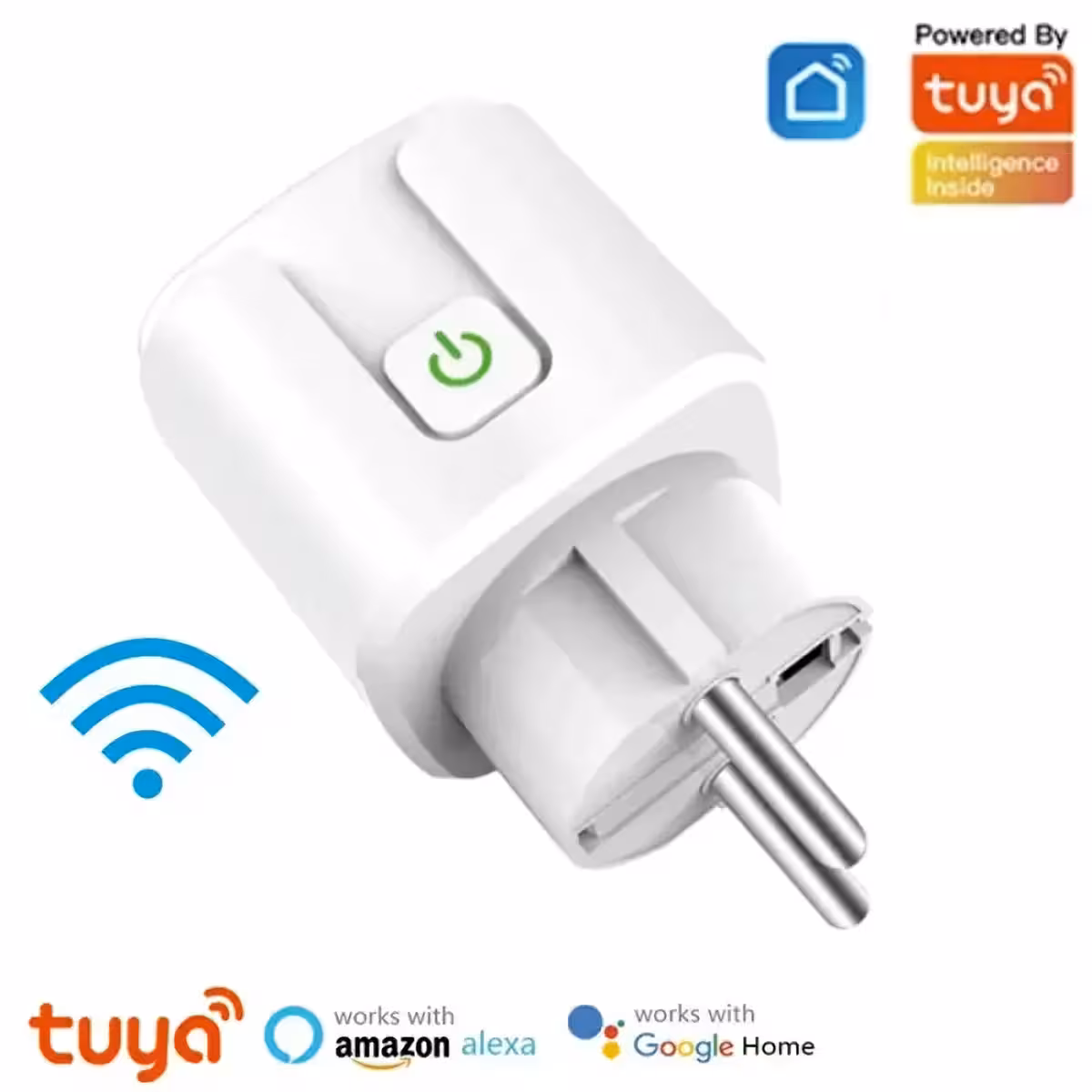 Priză smart WiFi de 20A cu funcție de monitorizare consum - vedere din față