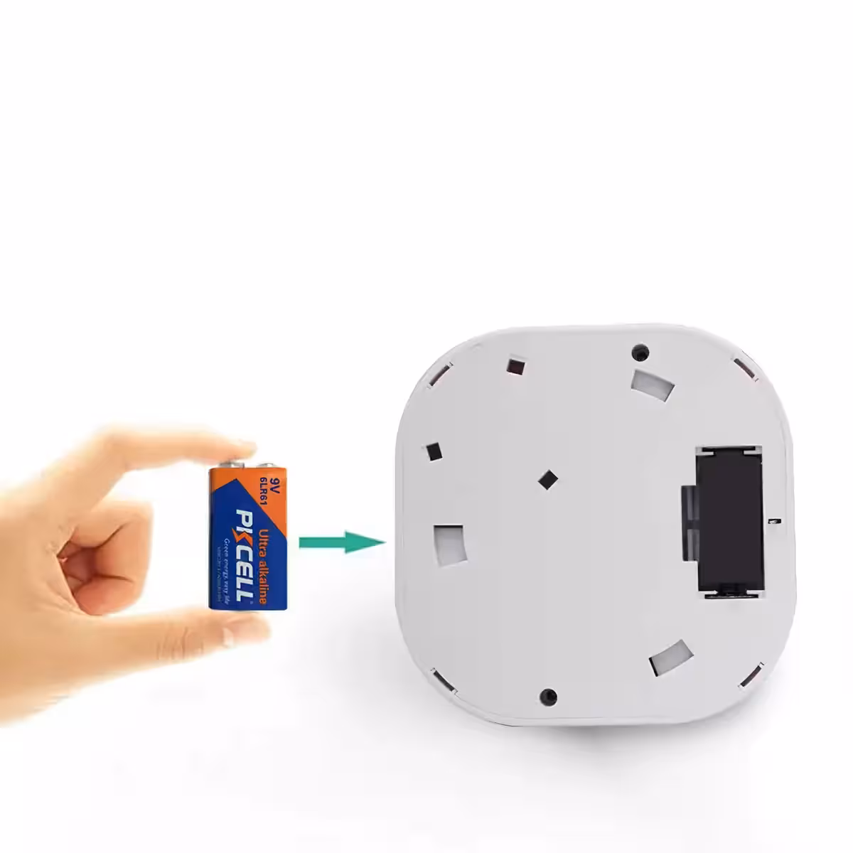Czujnik dymu zasilany baterią do bezpiecznego monitorowania