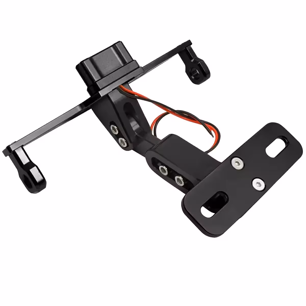 Składany uniwersalny uchwyt na tablicę rejestracyjną motocykla z LED