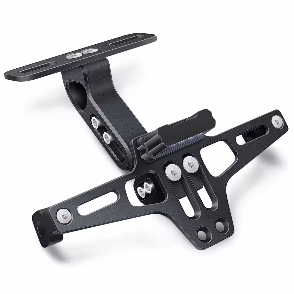 Sportowy uchwyt na tablicę rejestracyjną motocykla, uniwersalny i regulowany