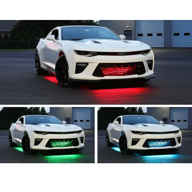 Oświetlenie LED montowane pod samochodem dla efektu nocnego