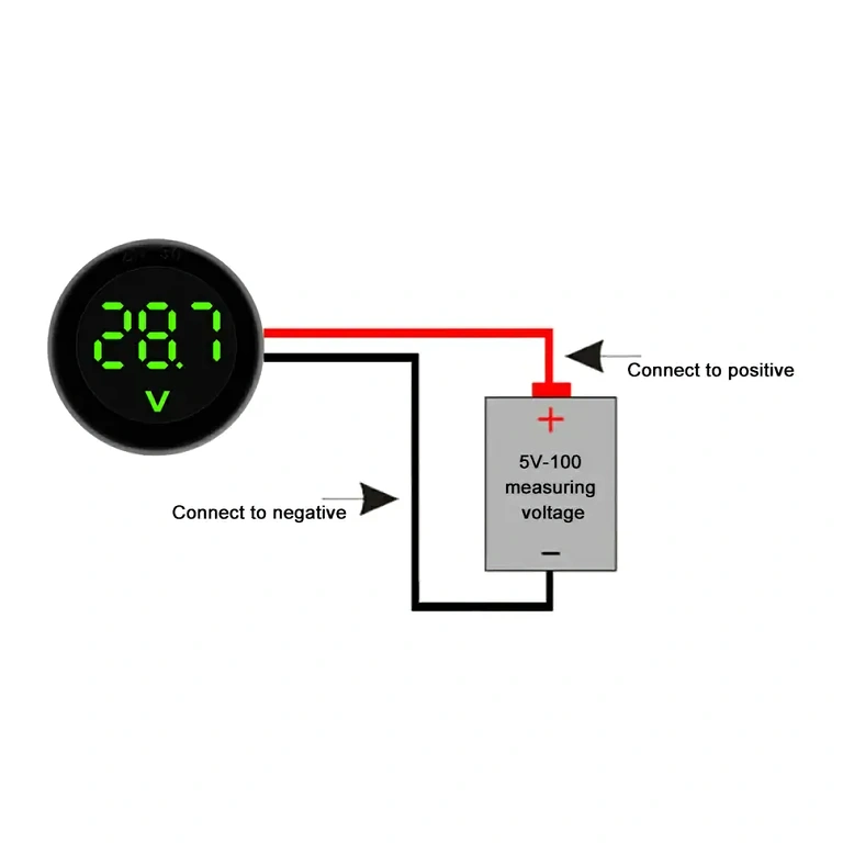 Tester napięcia akumulatora 12V z cyfrowym woltomierzem Tester napięcia akumulatora 12V z cyfrowym wyświetlaczem